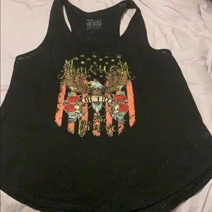 XL blk burnout graphic tank